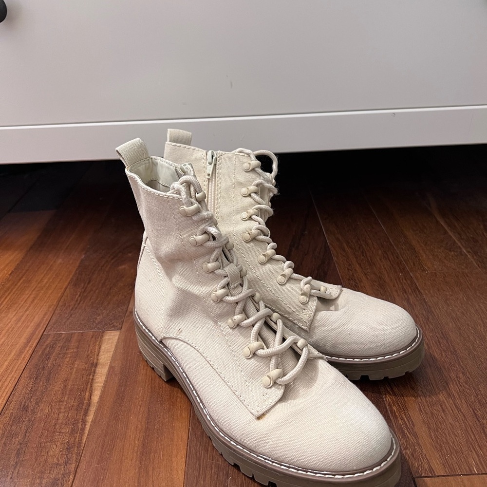 Stylish Cream Ankle Boots